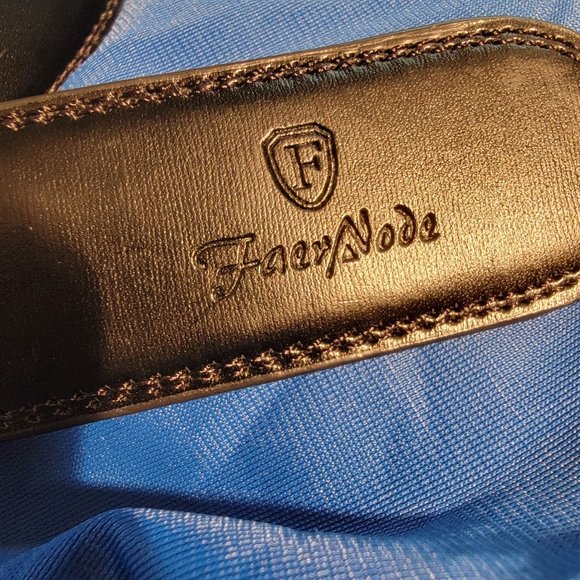 Faernode Mens Ratchet Leather Belt - Picture 3 of 8